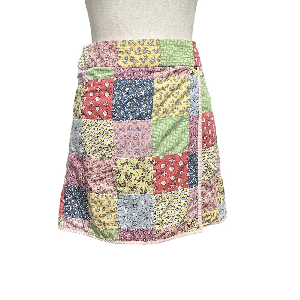 Vineyard Vines Shep & Ian Skirt Womens S/M Patchwork Nautical Preppy Mermaid Y2K